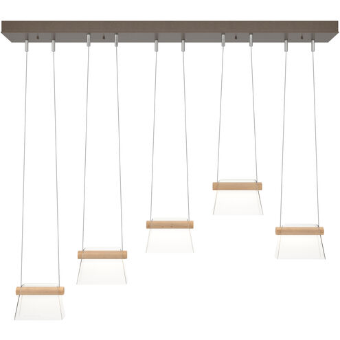 More Cowbell LED 40.3 inch White Pendant Ceiling Light in Clear