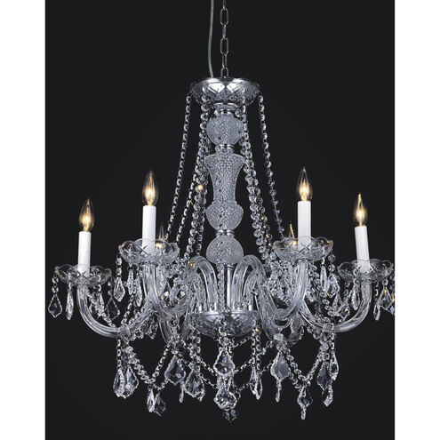 Princeton 6 Light 24 inch Chrome Down Chandelier Ceiling Light