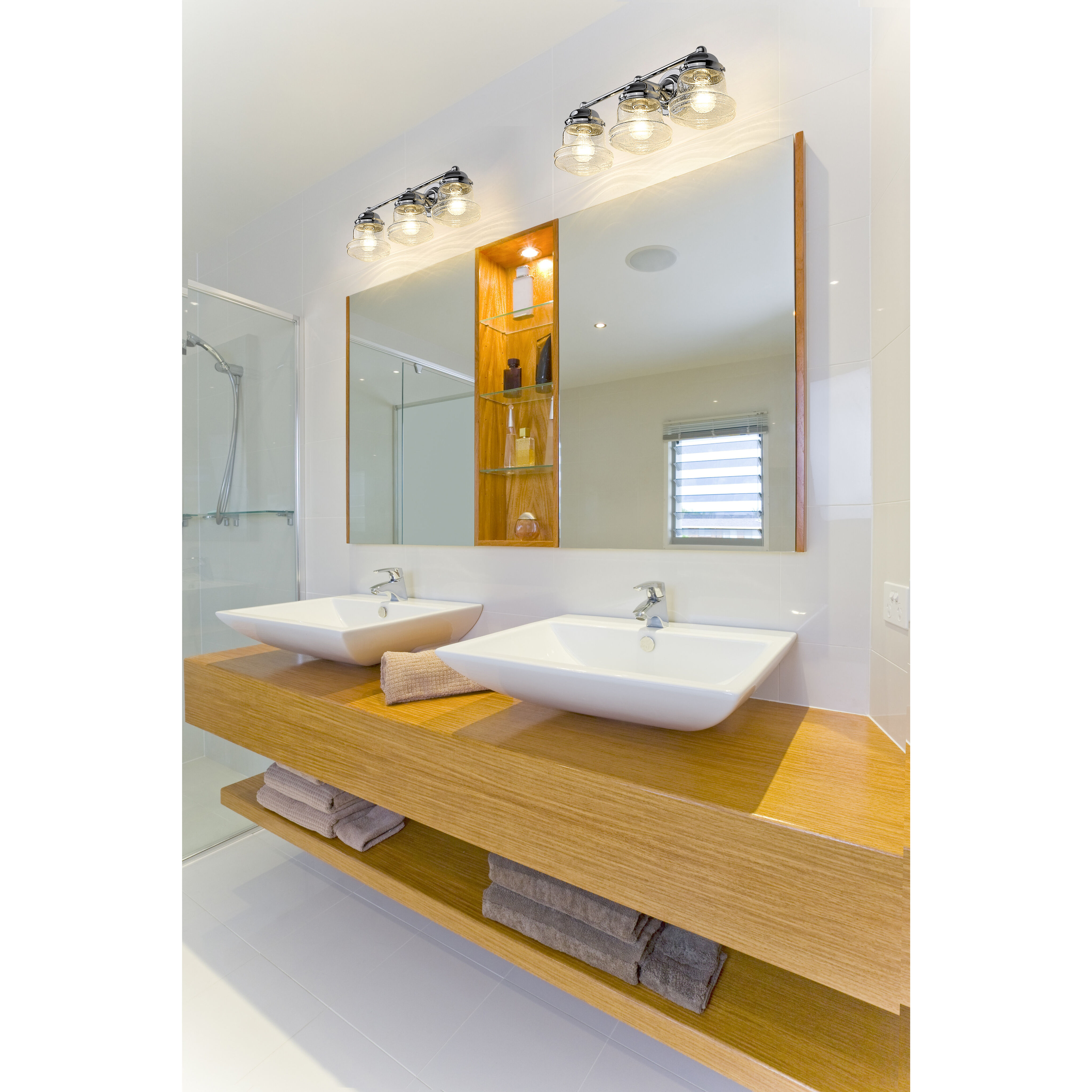 Vaughn 3 Light 22.5 inch Chrome Vanity Wall Light