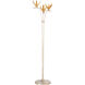 Paradiso 66 inch 25 watt Silver Leaf and Gold Leaf Floor Lamp Portable Light