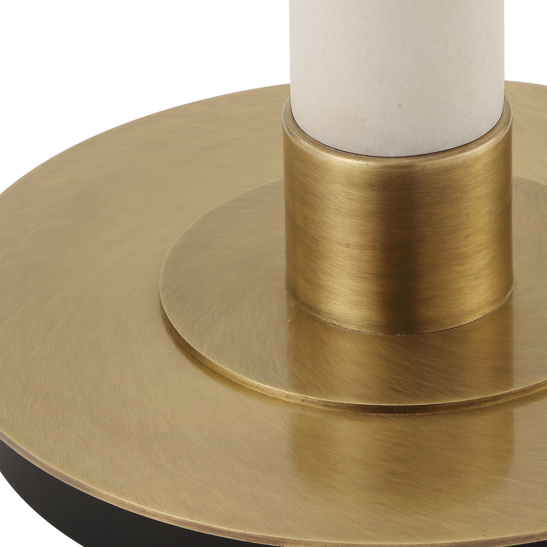 Faro 61 inch 150.00 watt White Marble and Brushed Antique Brass Floor Lamp Portable Light