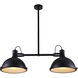 Strum 2 Light 37 inch Black Island/Pool Table Light Ceiling Light