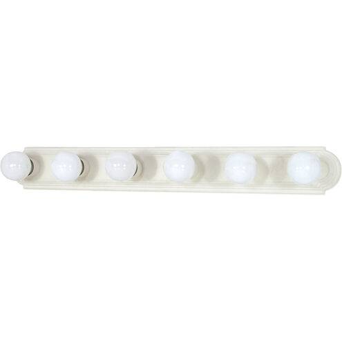 Brentwood 6 Light 36 inch Textured White Vanity Light Wall Light