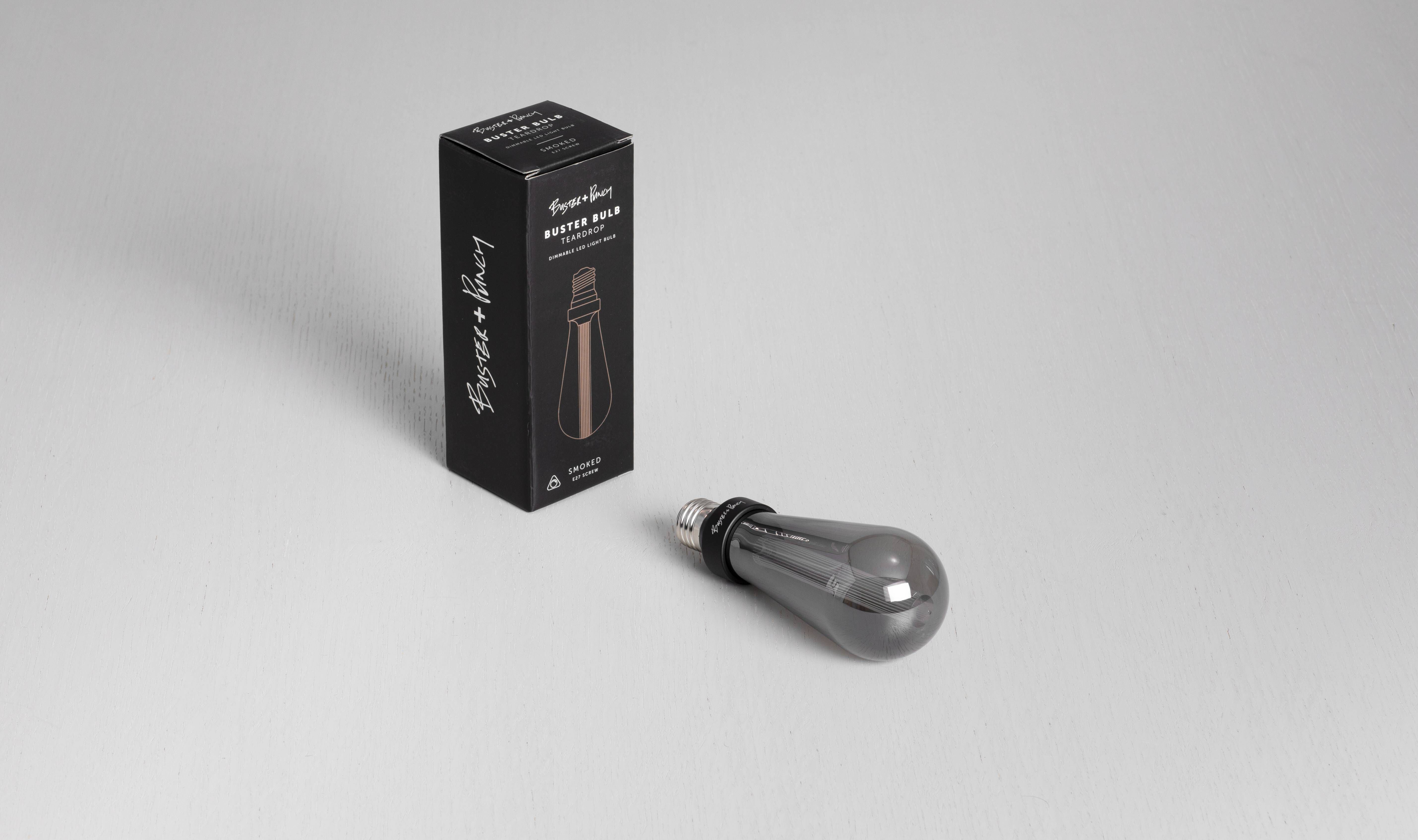 Buster LED E26 5.00 watt 120 2500K Light Bulb in Smoked