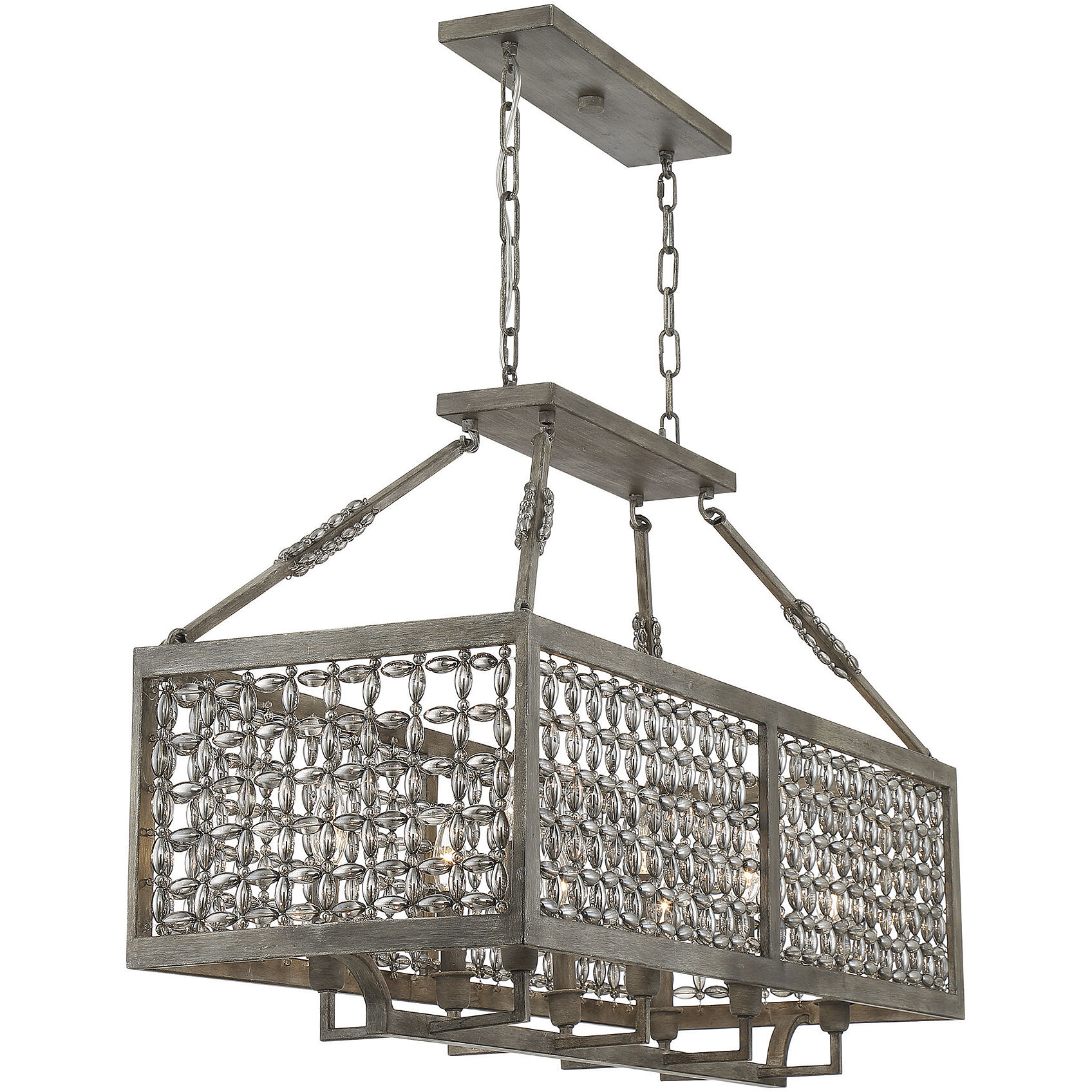 Tyanna 8 Light 40 inch Aspen Linear Chandelier Ceiling Light