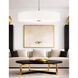 Textile Collection - Genova Family 48 inch Brushed Brass and White Linen Semi-Flush Ceiling Light in 48" D x 48" W x 9.75" H, EVOLV