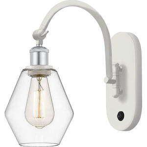 Ballston Cindyrella 1 Light 6 inch White and Polished Chrome Sconce Wall Light in Incandescent, Clear Glass
