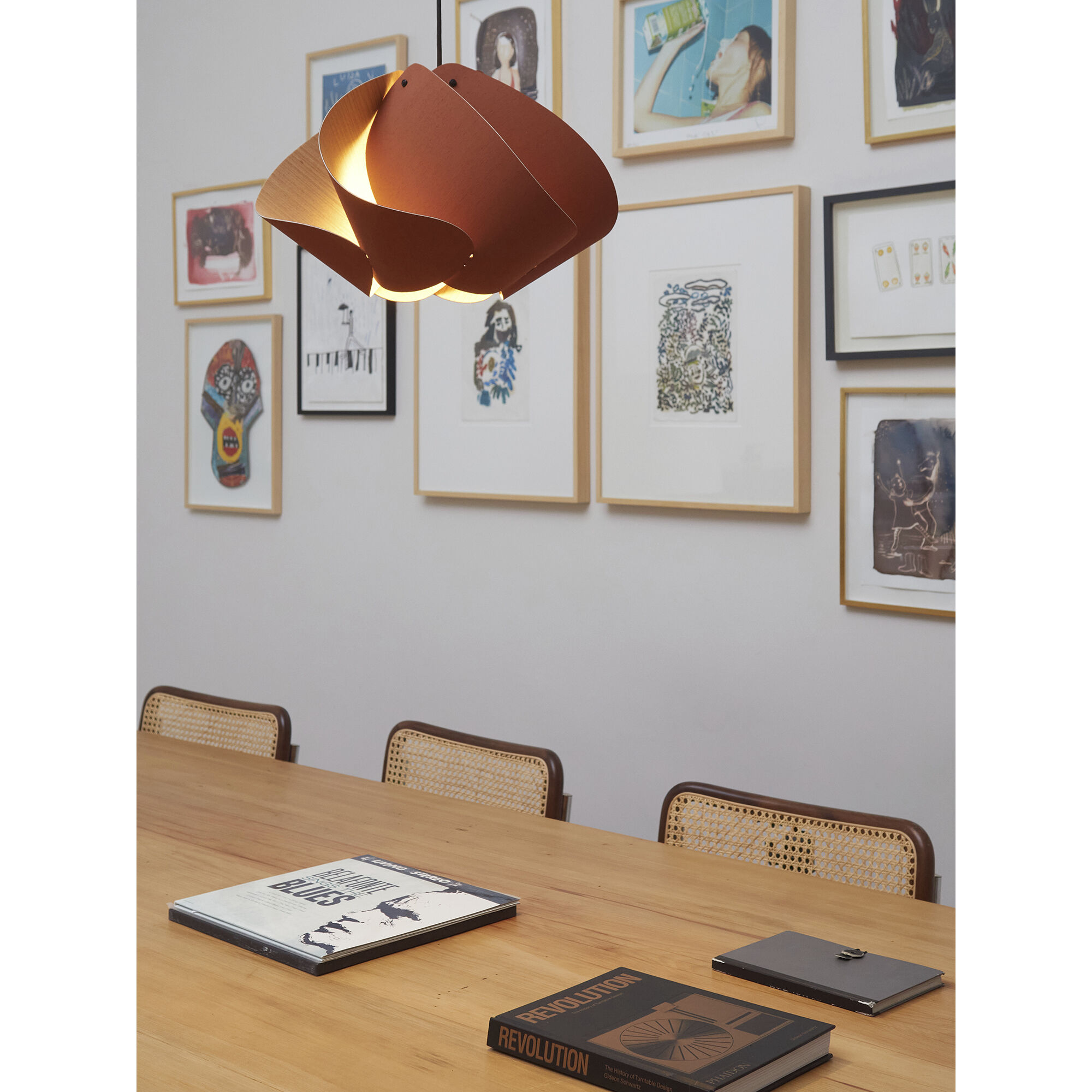 Matilda 1 Light 26.8 inch Black/Terracotta Pendant Ceiling Light in Terracotta/Ash, 27 in