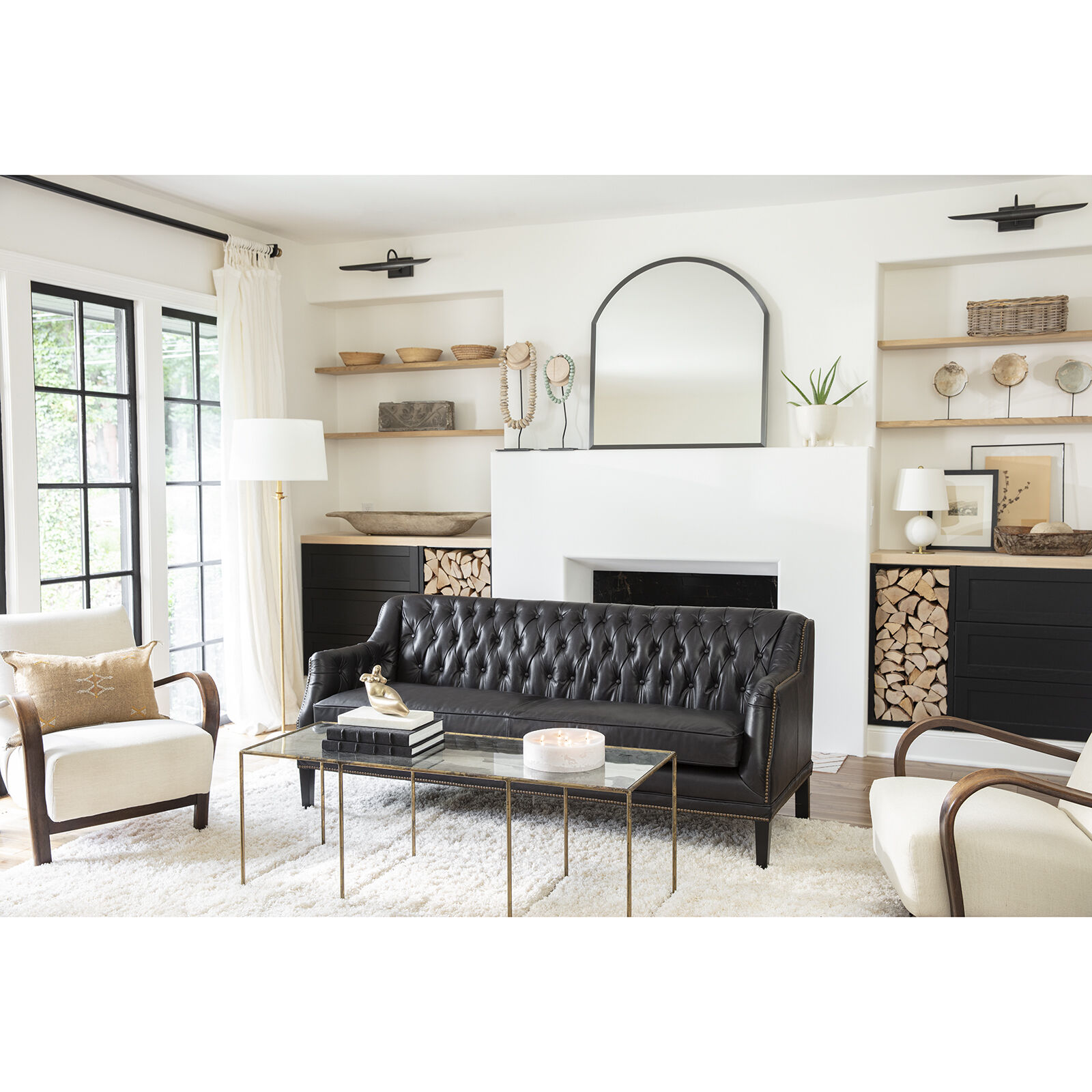 Fisher 62 inch 100.00 watt Gold Leaf Floor Lamp Portable Light