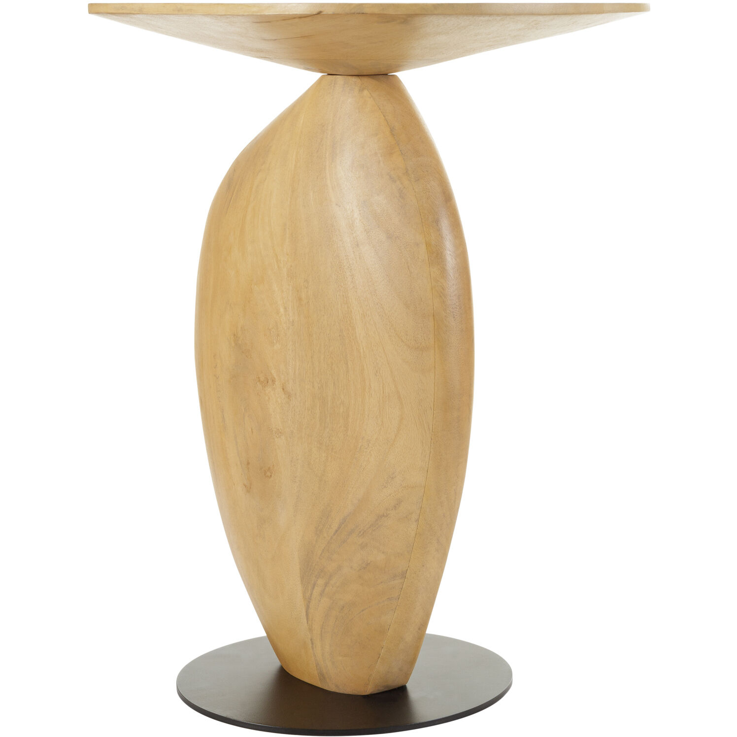 Ravi 24 X 20 inch Top: Brown; Base: Black End Table