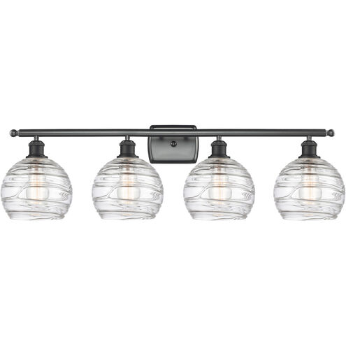 Ballston Deco Swirl LED 36 inch Matte Black Bath Vanity Light Wall Light, Ballston