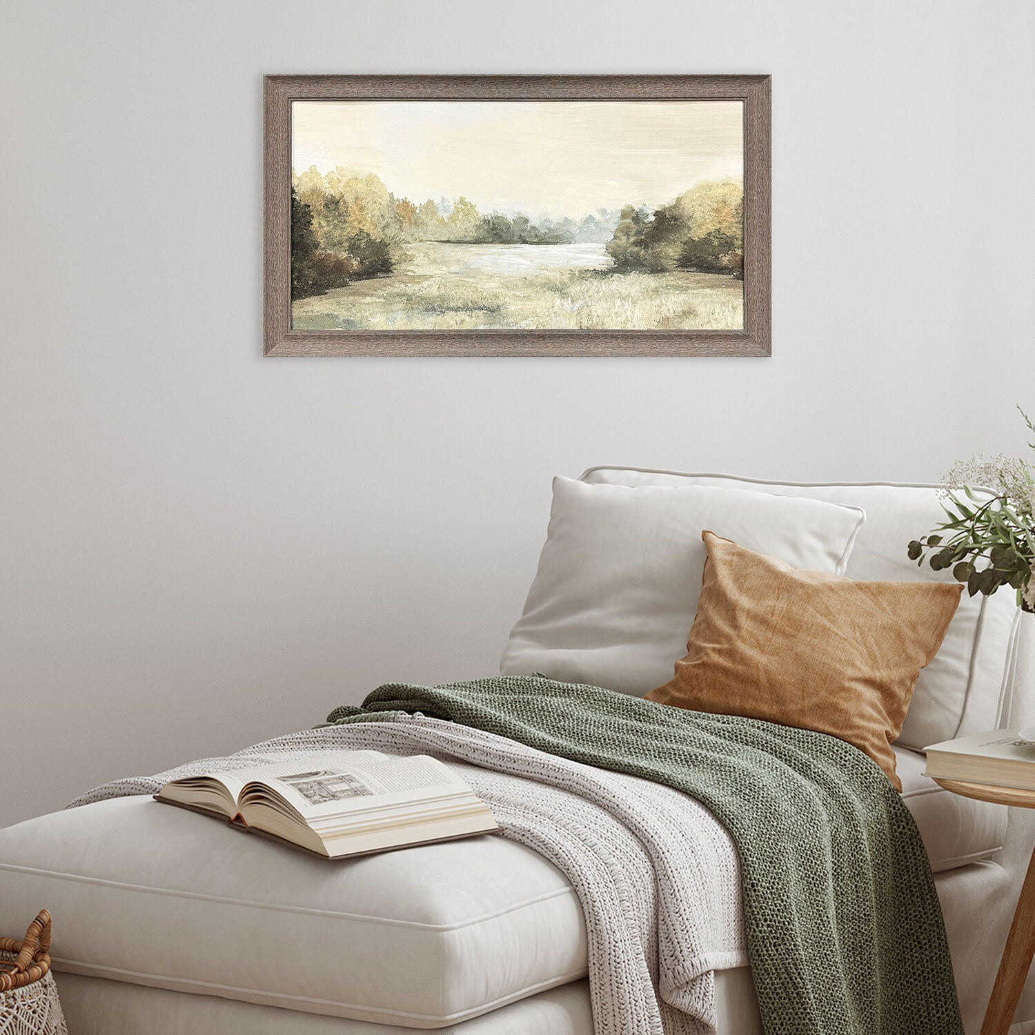 Quiet Valley 35 X 19 inch Non-Glass Framed Art, Propac