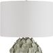 Levlyn 22 inch 150 watt Pale Aloe Green Glaze and Clear Crystal Table Lamp Portable Light