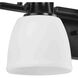 Preston 4 Light 30.5 inch Matte Black Vanity Light Wall Light