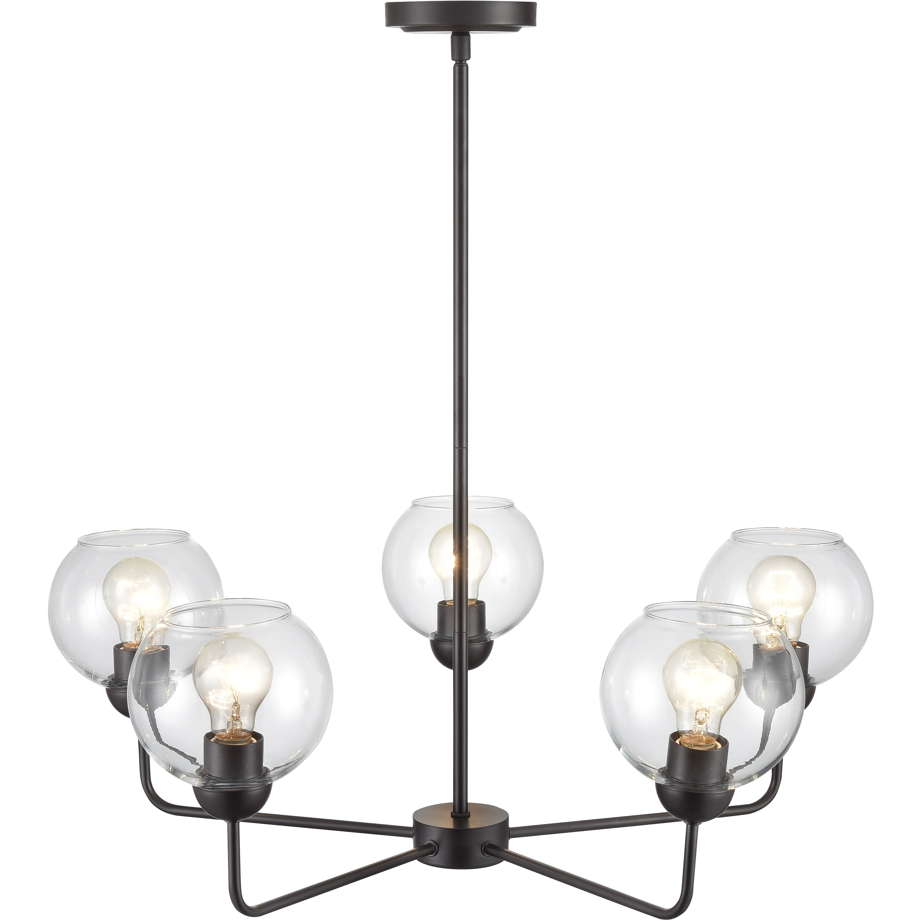 Boman 5 Light 28 inch Oil Rubbed Bronze Chandelier Ceiling Light