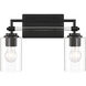 Binsly 2 Light 15.63 inch Coal Bath Vanity Light Wall Light