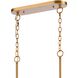 Icicles 6 Light 44.75 inch Satin Brass Linear Chandelier Ceiling Light