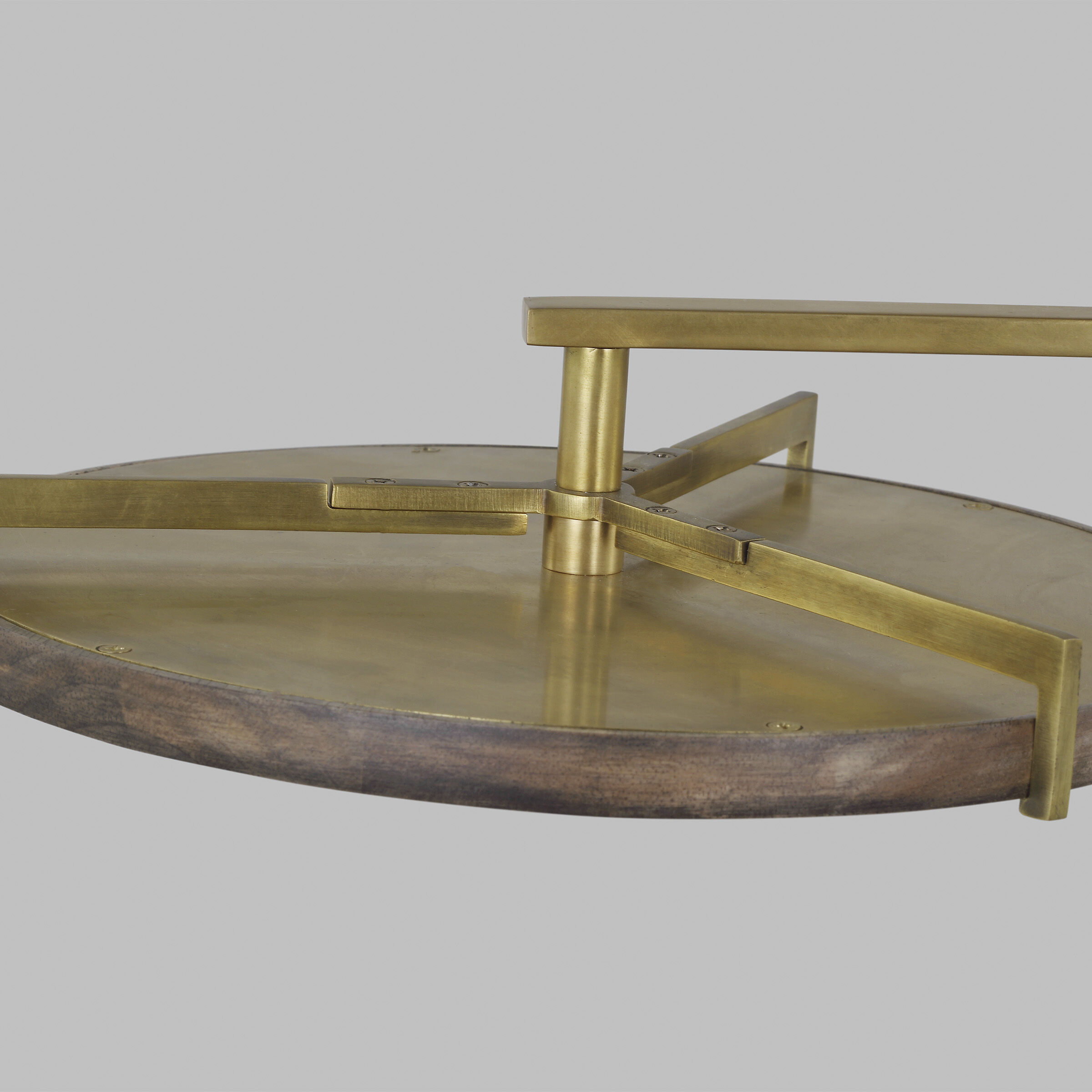 Clodagh Shuffle LED 26.9 inch Natural Brass Chandelier Ceiling Light