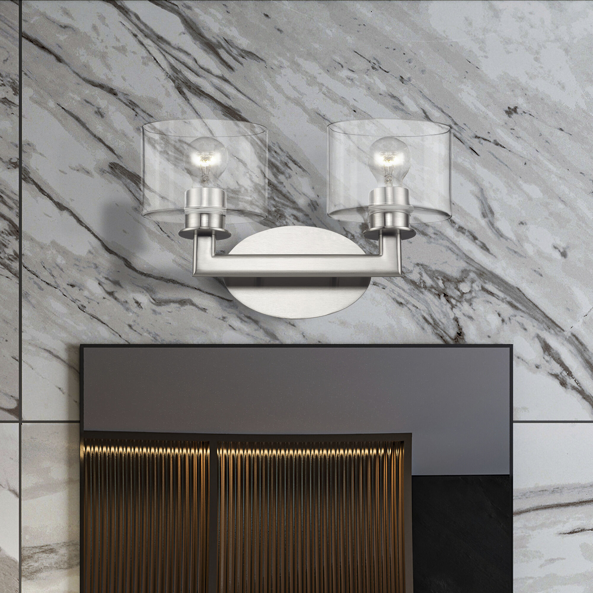 Bernardino 2 Light 16 inch Brushed Nickel Vanity Wall Sconce Wall Light