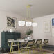 Manorwood 3 Light 49 inch Soft Gold Linear Chandelier Ceiling Light