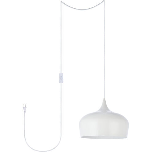 Nora 1 Light 12 inch White Pendant Ceiling Light