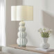 Ophelia 33 inch 150 watt Glossy White Table Lamp Portable Light
