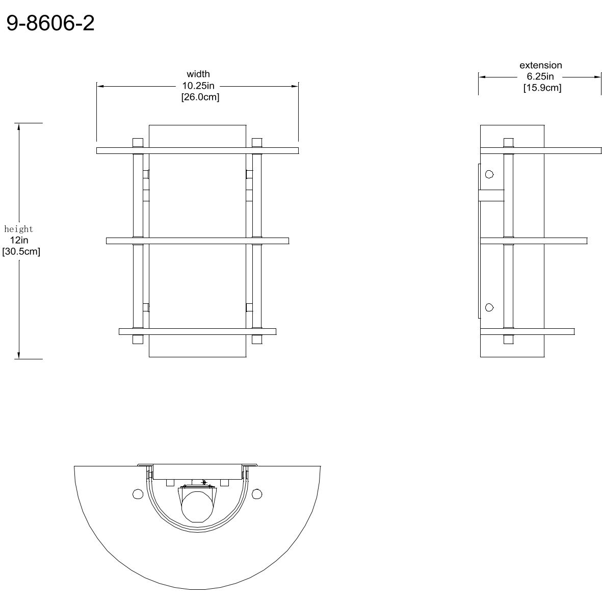 Newell 2 Light 10.25 inch Warm Brass Wall Sconce Wall Light
