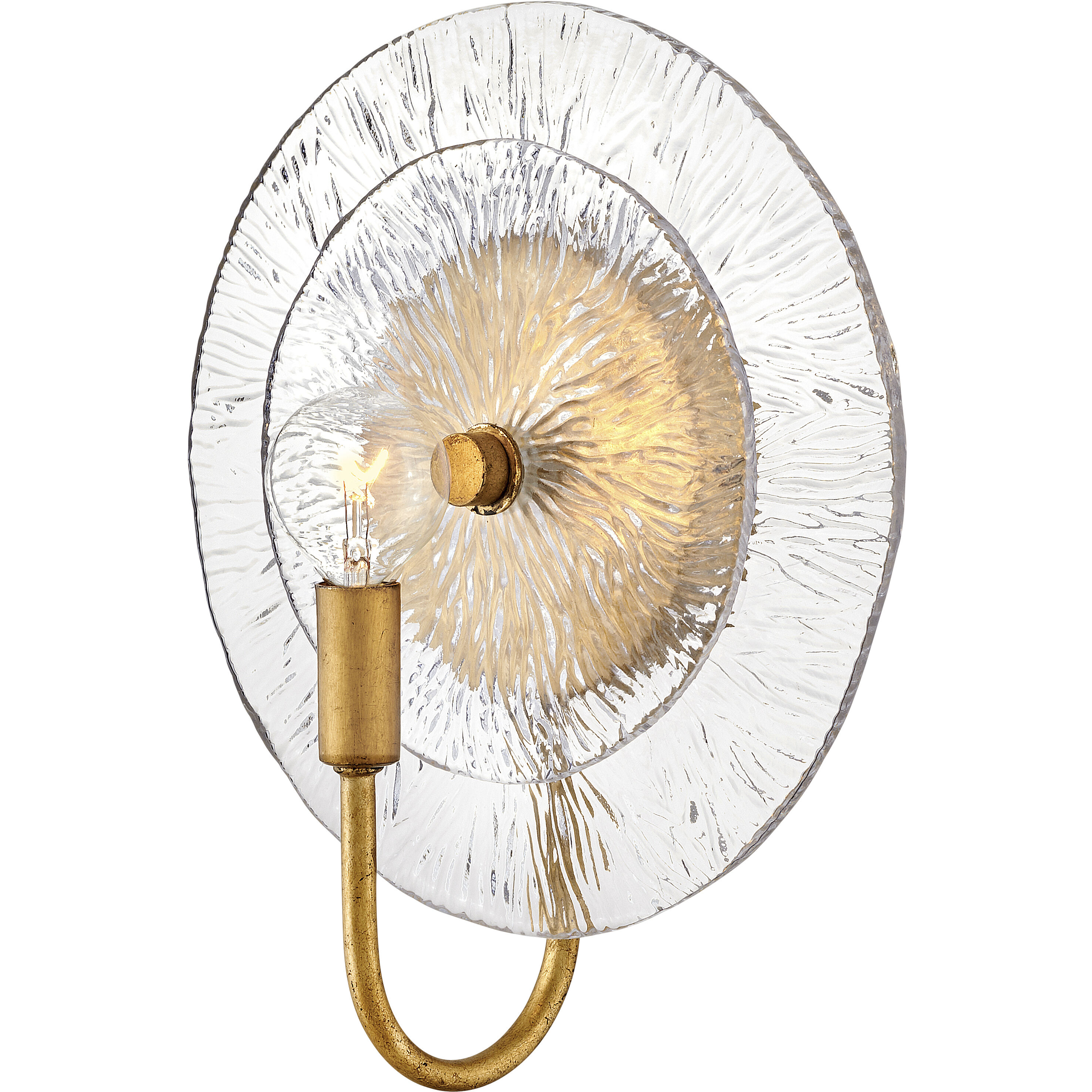 Rene LED 10 inch Distressed Brass ADA Sconce Wall Light