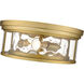 Clarion 3 Light 16 inch Olde Brass Flush Mount Ceiling Light in Oil Rubbed Bronze