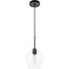Rochester 1 Light 8 inch Black Pendant Ceiling Light