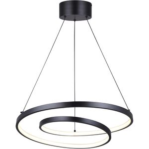 Livana LED 20 inch Black Chandelier Ceiling Light