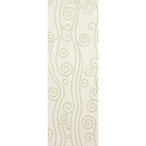 Boardwalk 96 X 30 inch Ivory, Lime Rug