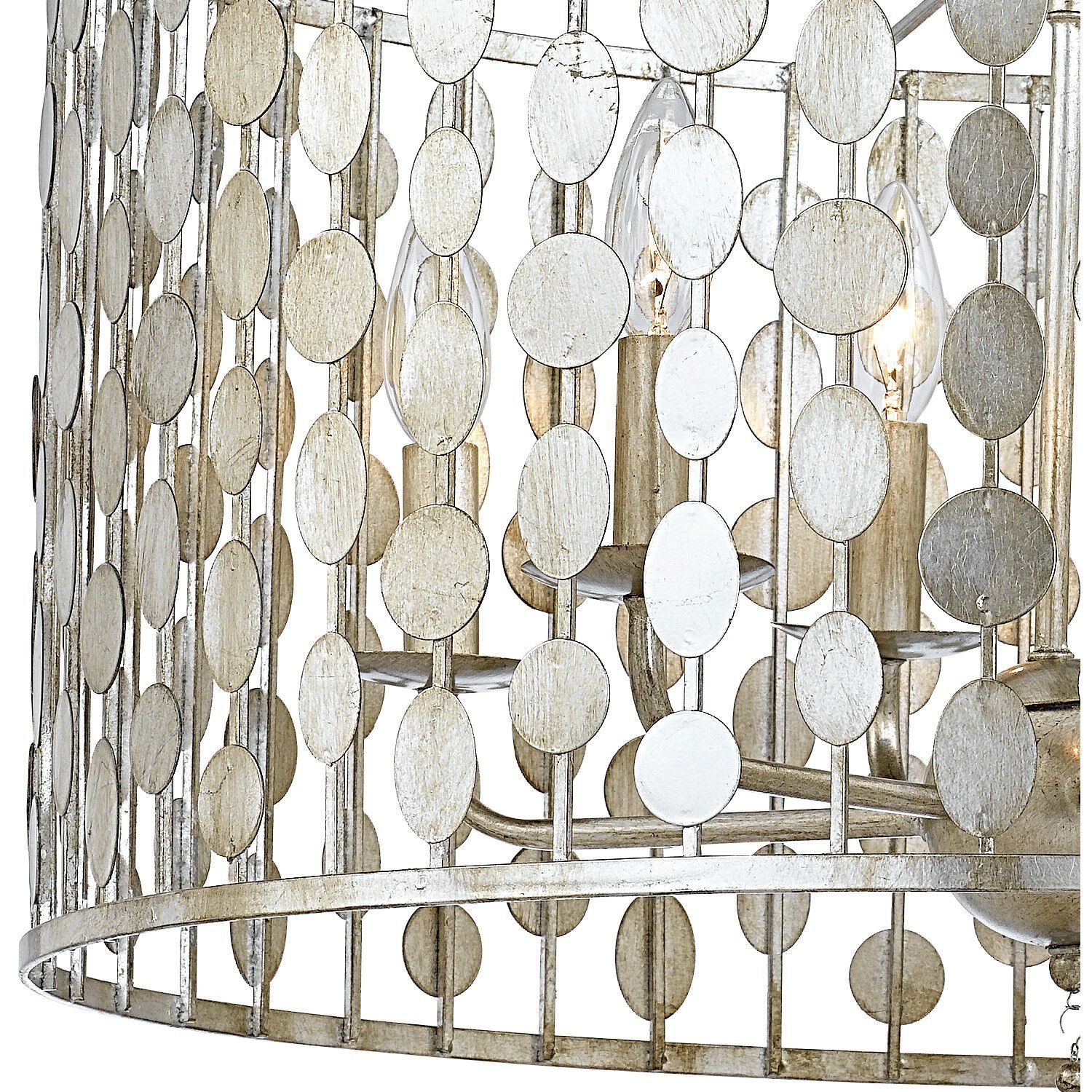 Layla 6 Light 23.75 inch Antique Silver Chandelier Ceiling Light