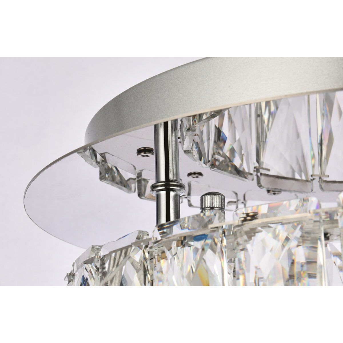 Monroe 1 Light 12 inch Chrome Flush Mount Ceiling Light