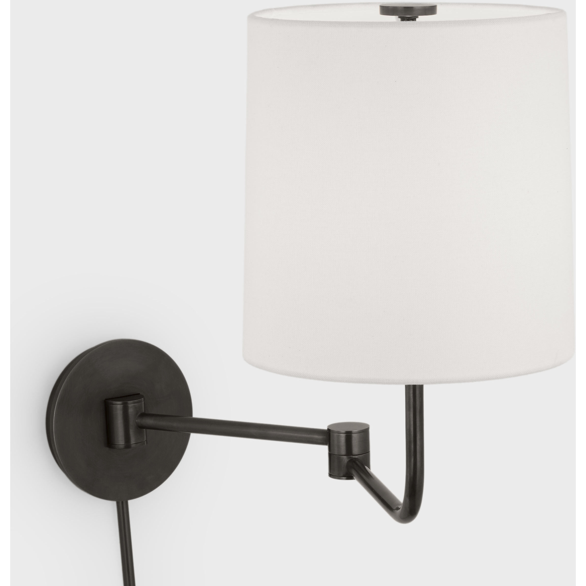 Barbara Barry Go Lightly 8.75 inch 15 watt Bronze Swing Arm Wall Light in Linen