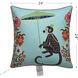 Maharaja Monkey 24 X 6 inch Turquoise Pillow