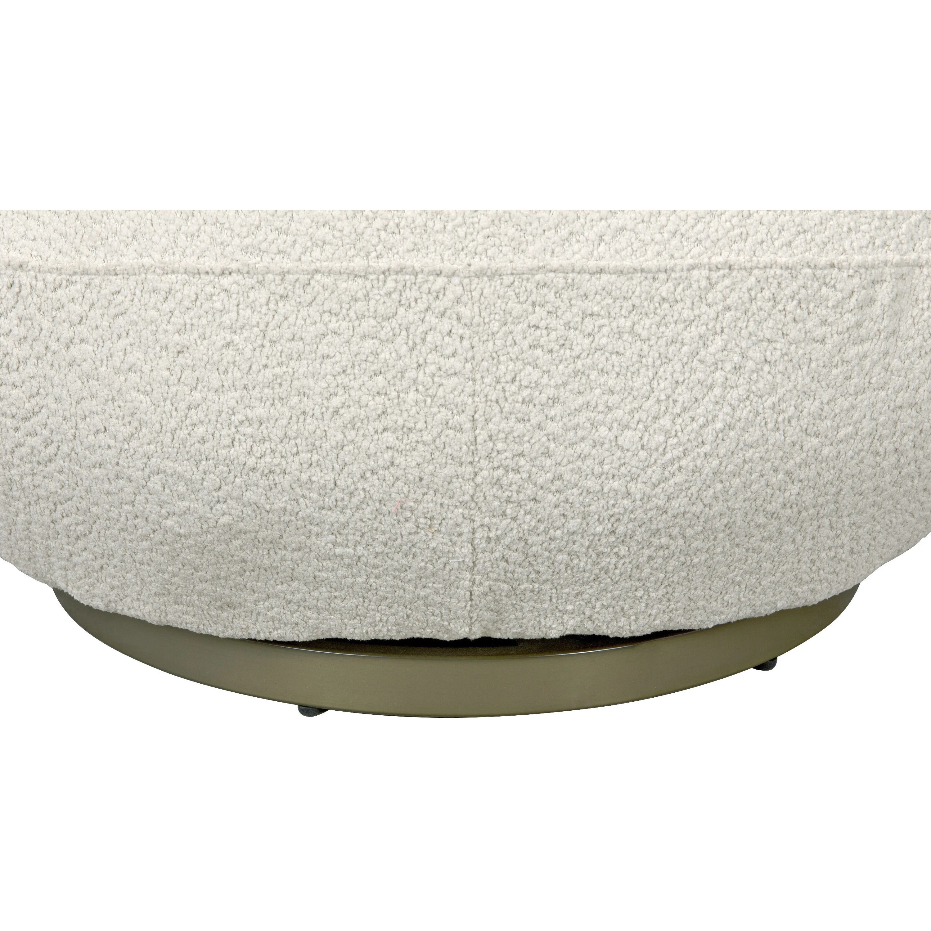 Artemis Antique Brass and Off White fabric Occasional Chair