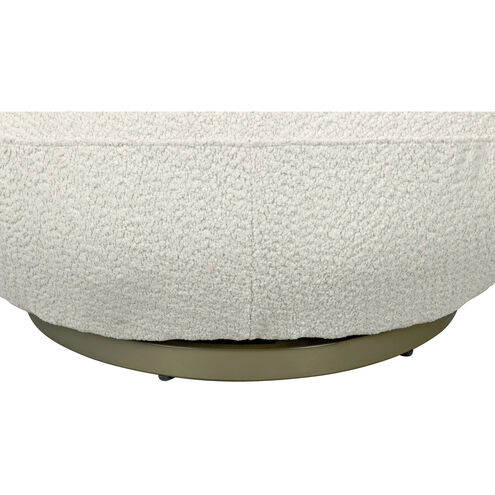 Artemis Antique Brass and Off White fabric Occasional Chair