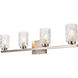 Cassie 4 Light 32 inch Stain Nickel Bath Sconce Wall Light