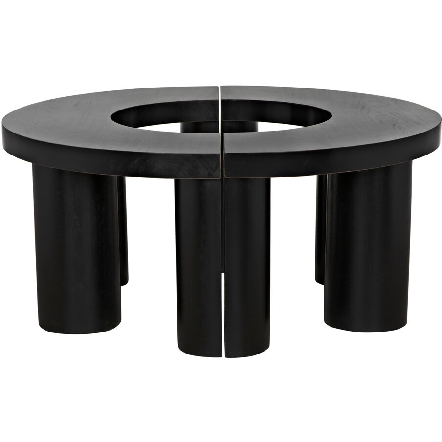 Pluto 40 X 40 inch Hand Rubbed Black Coffee Table