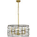 Boca 5 Light 22 inch Brushed Nickel and Matte Black Dining Chandelier Ceiling Light
