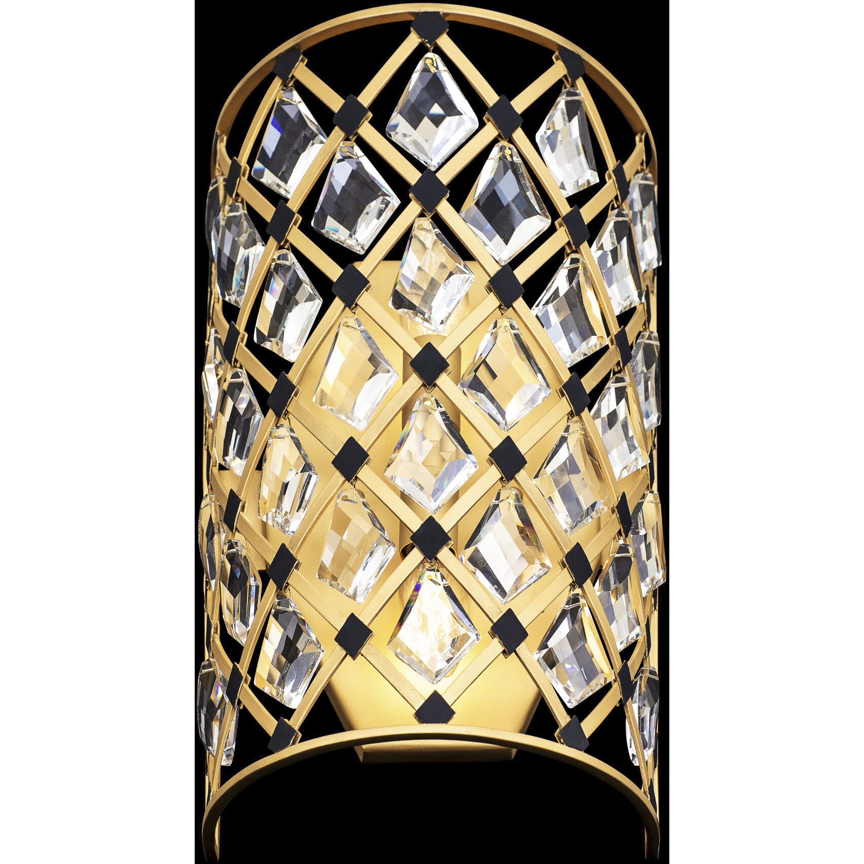 Windsor 2 Light 10 inch French Gold and Matte Black Wall Sconce Wall Light