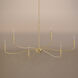 Ilia 6 Light 42.25 inch Brushed Gold Chandelier Ceiling Light