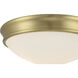 Baumann LED 12.5 inch Vintage Brass Flush Mount Ceiling Light