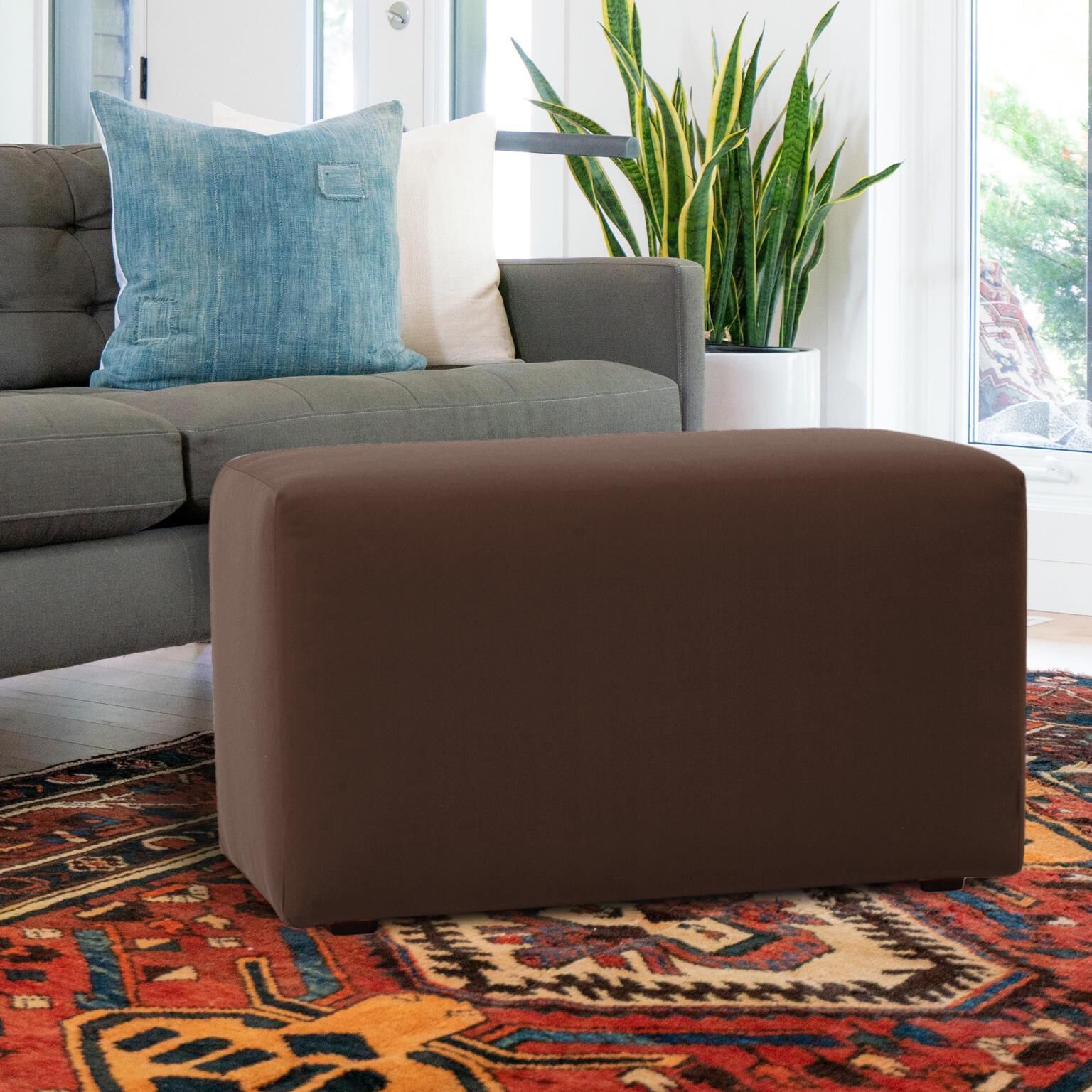 Universal Seascape Chocolate Outdoor Bench with Slipcover