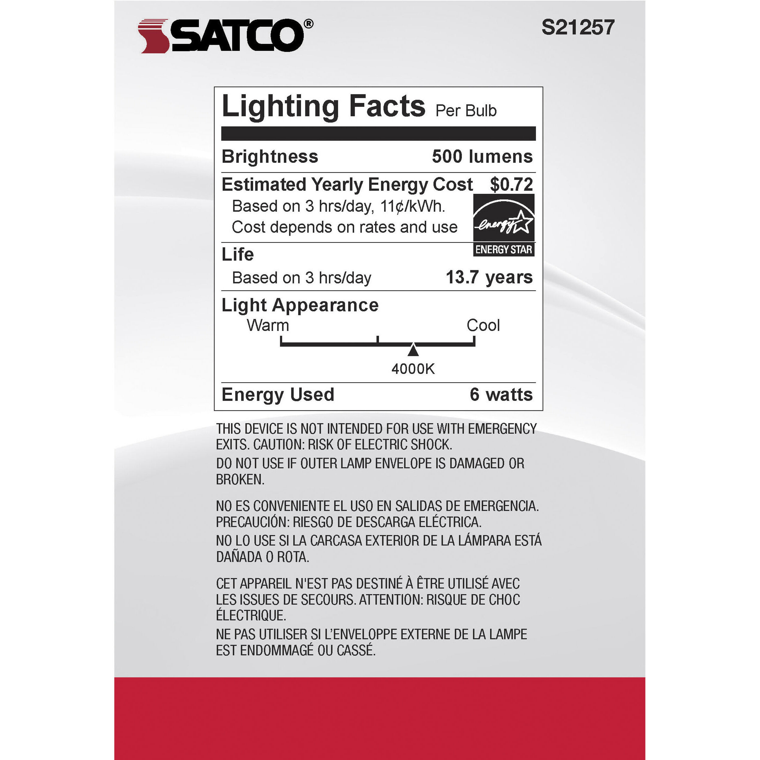 Lumos LED Medium Medium 6.00 watt 4000K LED Filament