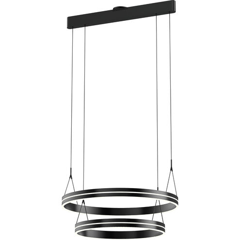 Athena 2 Light 26 inch Satin Brushed Black Pendant Ceiling Light