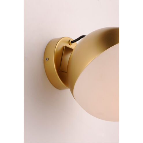 Half Moon LED 7.75 inch Metallic Gold Wall Sconce Wall Light