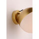 Half Moon LED 7.75 inch Metallic Gold Wall Sconce Wall Light