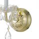 Traditional Crystal 1 Light 5 inch Polished Brass Sconce Wall Light in Clear Swarovski Strass